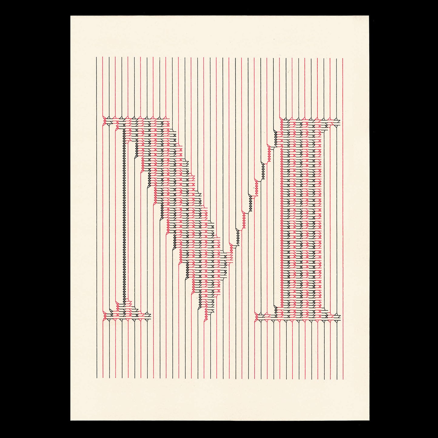 Knitted M Artwork