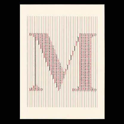 Knitted M Artwork