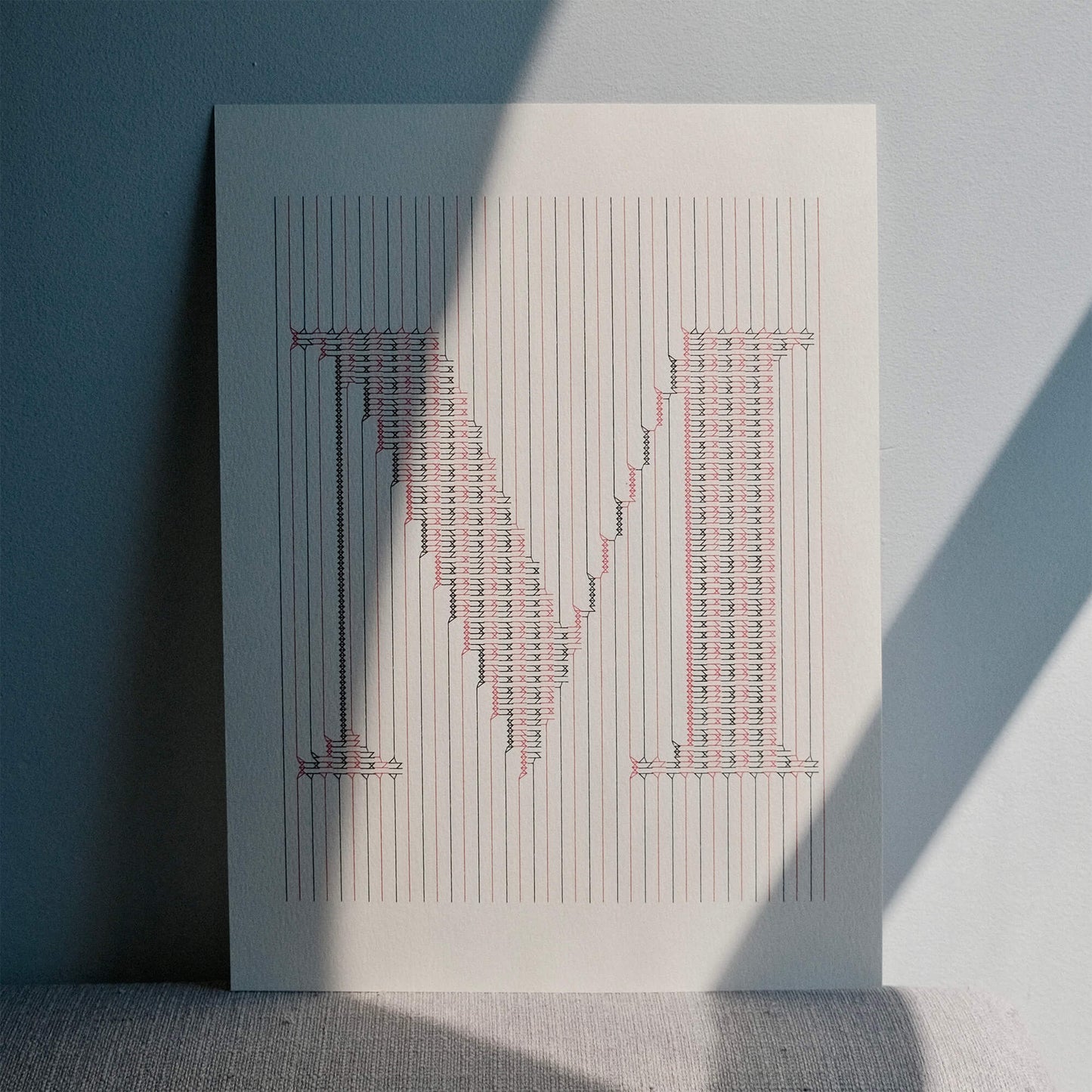Knitted M Artwork